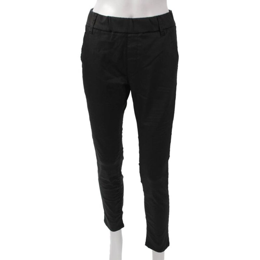 Flog Women Ankle Pants Black Cotton Button Size 25